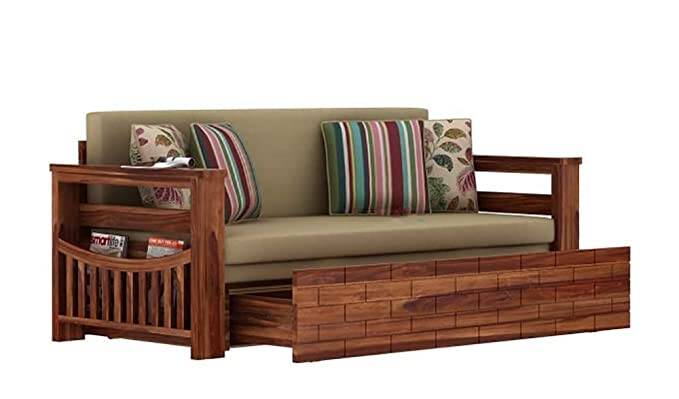 Push back the lower part of the sofa bed to convert it into 3-seater sofa 